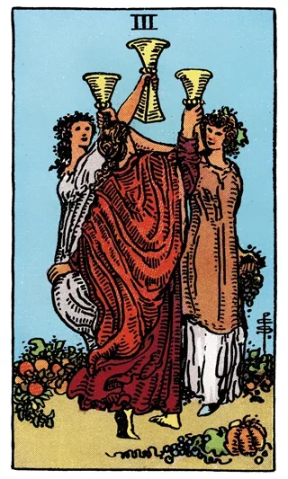Three of Cups Tarot Card