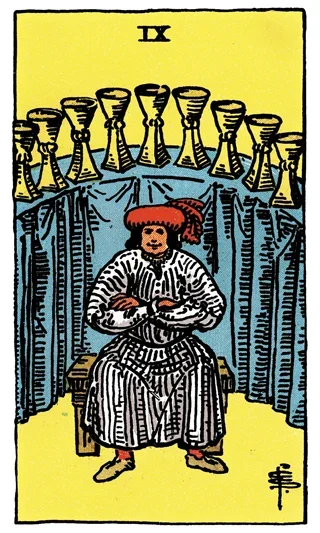 Nine of Cups Tarot Card