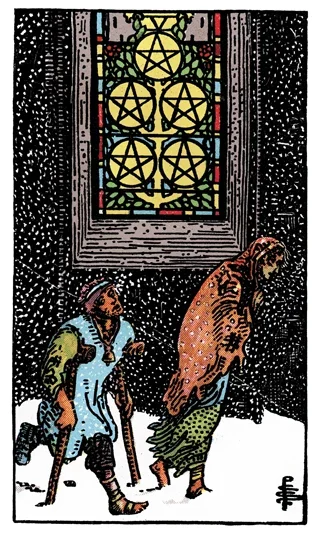 Five of Pentacles Tarot Card