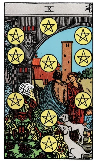 Ten of Pentacles Tarot Card