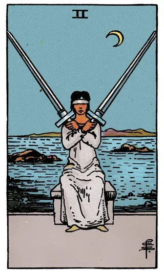 Two of Swords Tarot Card