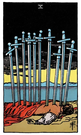Ten of Swords Tarot Card
