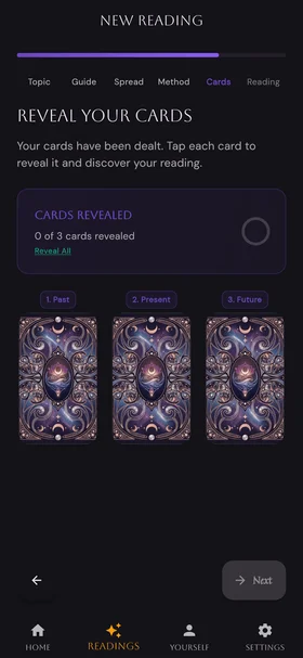 Draw your tarot cards